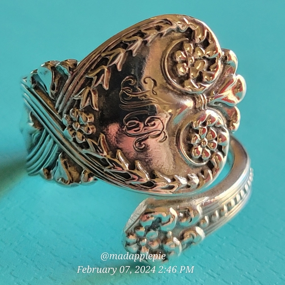 1889 Tiffany & Co.  Saint James Spoon Ring in Sterling Silver Luxury jewelry #77 - Picture 11 of 16